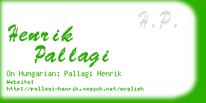 henrik pallagi business card